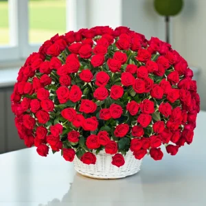 500 Red Roses Basket