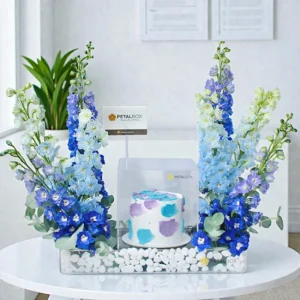 Delphinium Cake Duo