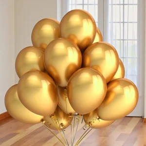 Golden Color Balloon Bunch