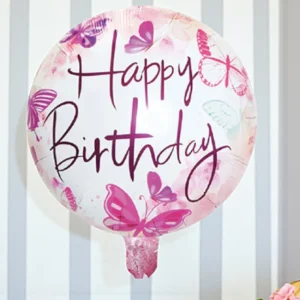 Happy Birthday Pink Butterflies