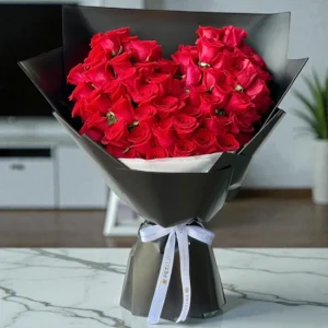 Red Rose Heart Bouquet